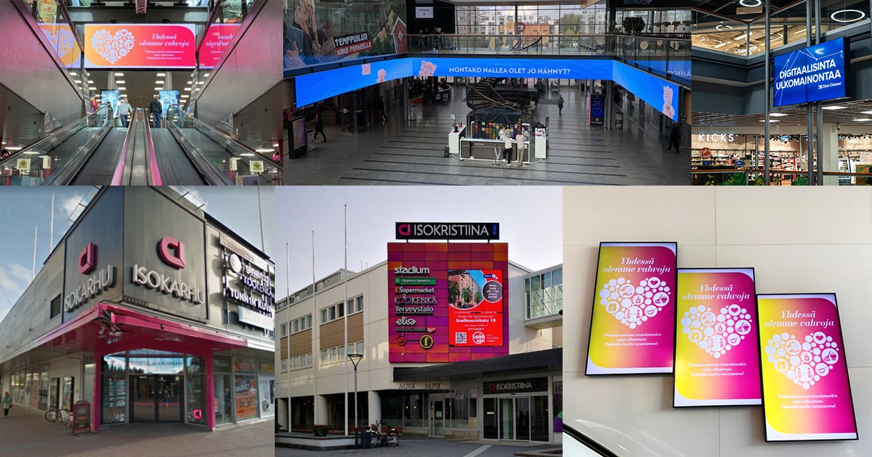 Uutuuksia kauppakeskusmedian verkostossa