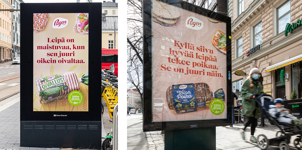 Pågenin houkutteleva ulkomainoskampanja Helsingissä