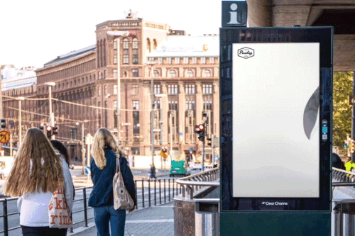 Paulig ulkomainos Helsingin keskustassa