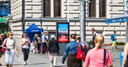 Unfold Finlayson herätti huomiota Tampereen katukuvassa