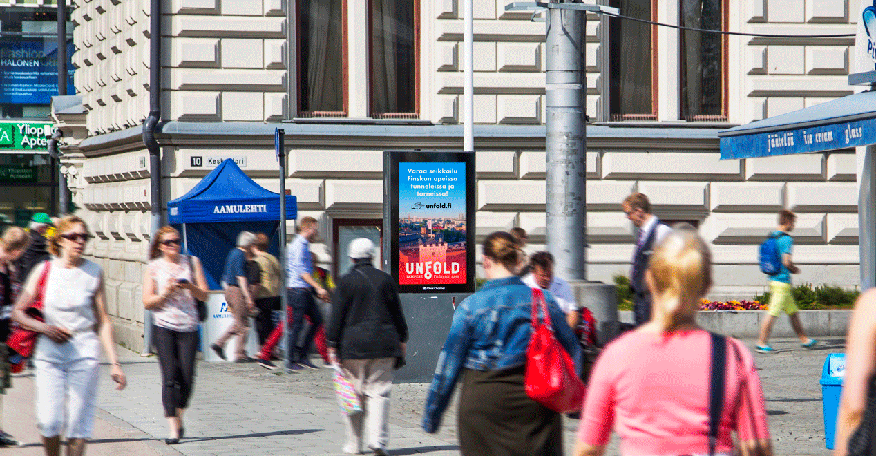 Unfold Finlayson herätti huomiota Tampereen katukuvassa