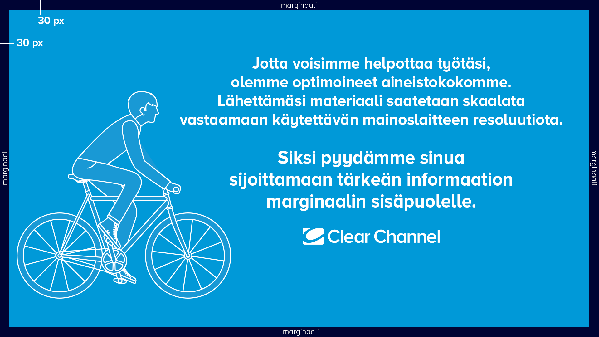 Tärkeä informaatio marginaalin sisäpuolelle